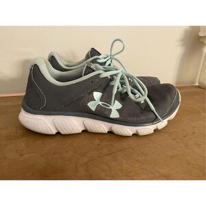 Under Armour 9.5 Micro G Assert 7 Running Shoes sneakers womens grey blue